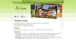 Desktop Screenshot of penzion-u-hada.cz